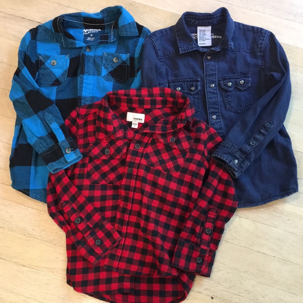 COPY - Size 4T Boy button down Bundle.